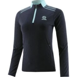 Women's Pluto Brushed Half Zip Top Marine / Green -Outdoor Clothing Store plut 184 3 gen megnxx wmns p1 1 3