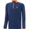 Kids' Pluto Brushed Half Zip Marine / Orange -Outdoor Clothing Store plut 184 3 gen meorxx adlt p1