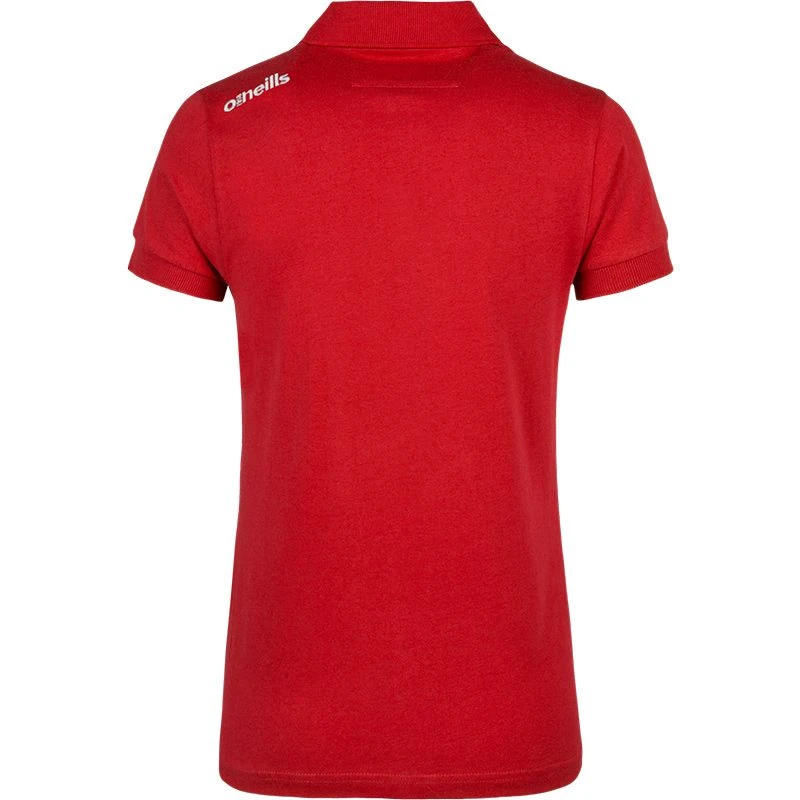 Women's Portugal Cotton Polo Shirt Red 4 Women's Portugal Cotton Polo Shirt Red - Image 2
