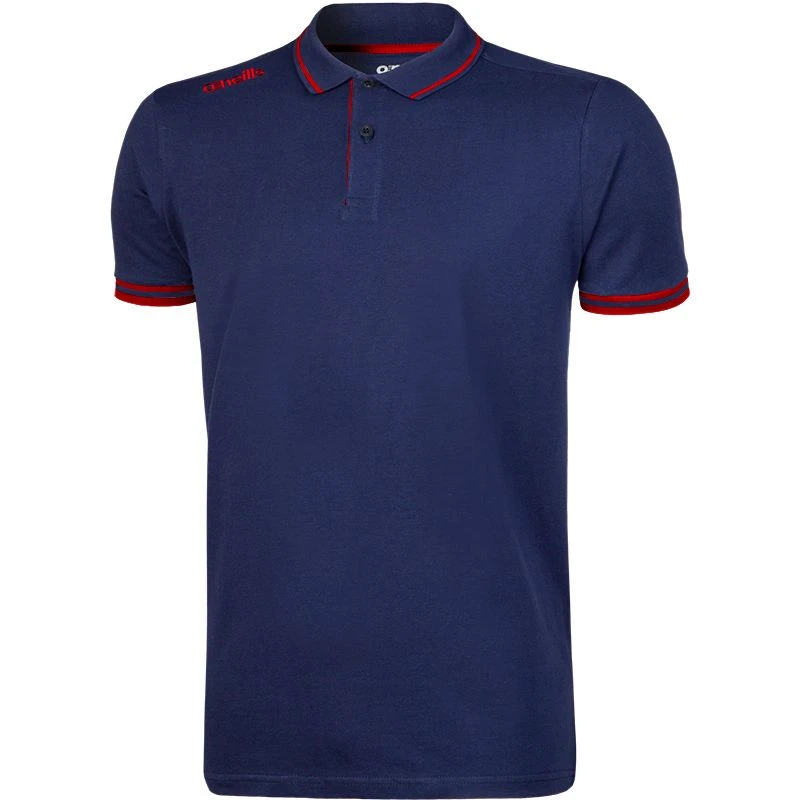 Men's Portugal Cotton Polo Shirt Marine / Red 3 Men's Portugal Cotton Polo Shirt Marine / Red