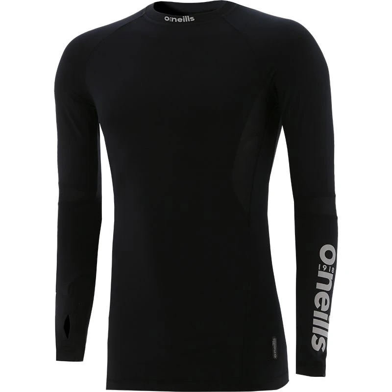 Men's Pro Body III Fleece Lined Poly Elastane Baselayer Top Black / Silver 3 Men's Pro Body III Fleece Lined Poly Elastane Baselayer Top Black / Silver