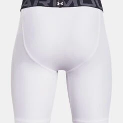 Under Armour Kids' HeatGear® Armour Shorts White / Black -Outdoor Clothing Store ps1361737 100 hb 2