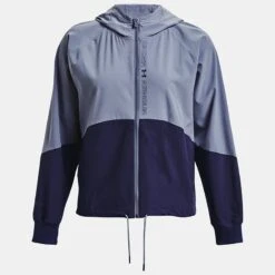Under Armour Women's Women's Woven Full Zip Jacket Aurora Purple / Midnight Navy / Midnight Navy -Outdoor Clothing Store ps1369889 767 hf 1