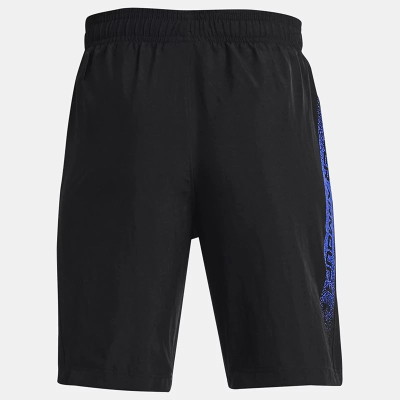 Under Armour Kids' Woven Graphic Shorts Black / Versa Blue 4 Under Armour Kids' Woven Graphic Shorts Black / Versa Blue - Image 2