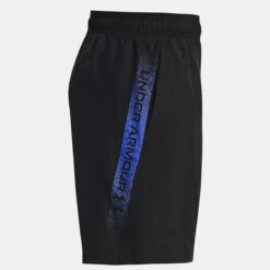 Under Armour Kids' Woven Graphic Shorts Black / Versa Blue 7 Under Armour Kids' Woven Graphic Shorts Black / Versa Blue -Outdoor Clothing Store ps1370178 005 hs
