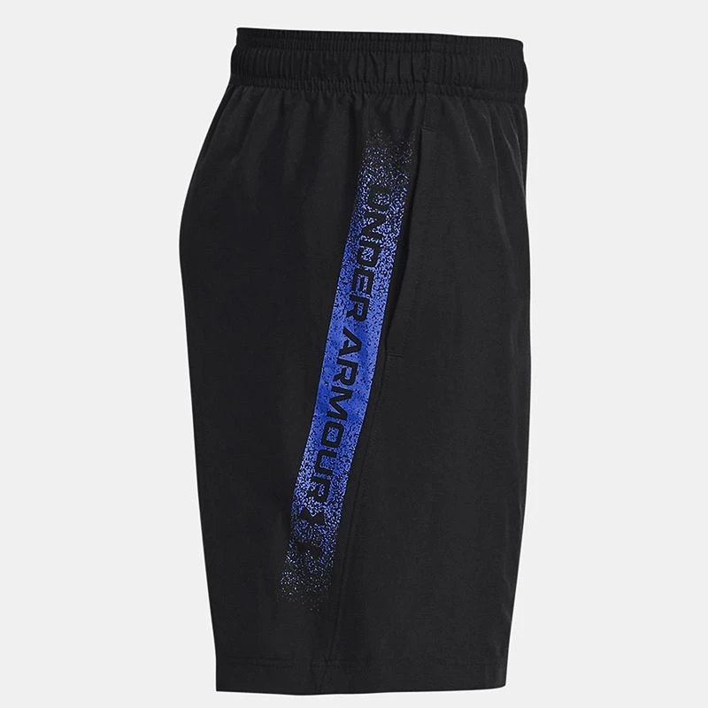 Under Armour Kids' Woven Graphic Shorts Black / Versa Blue 5 Under Armour Kids' Woven Graphic Shorts Black / Versa Blue - Image 3