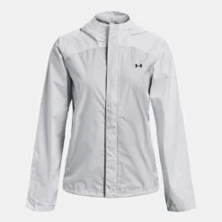 Under Armour Women's UA Stormproof Cloudstrike 2.0 Jacket White / Halo Grey -Outdoor Clothing Store ps1374645 100 hf