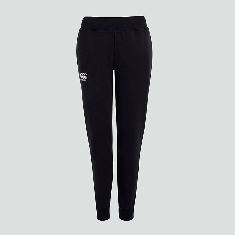 Canterbury Women's Tapered Cuffed Fleece Bottoms Black 8 Canterbury Women's Tapered Cuffed Fleece Bottoms Black - Image 6