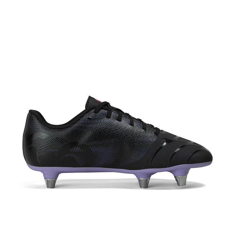 Canterbury Phoenix Genesis Team SG 6 Stud Kids' Boots Black / Verbena 3 Canterbury Phoenix Genesis Team SG 6 Stud Kids' Boots Black / Verbena