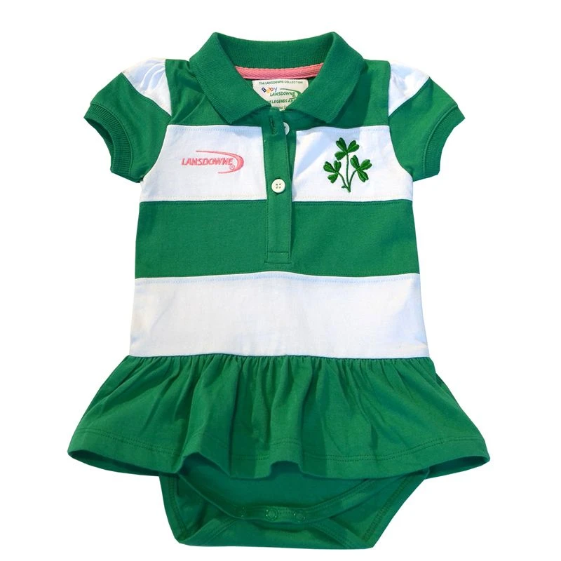 Lansdowne Ireland Baby Stripe Vest Dress Green / White 2 Lansdowne Ireland Baby Stripe Vest Dress Green / White
