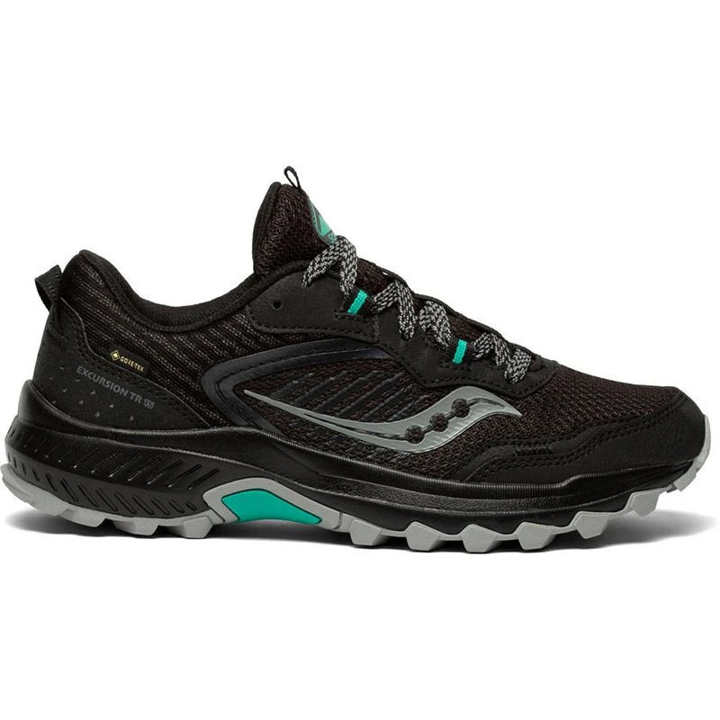 Saucony Women's Excursion TR15 GTX Running Shoes Black / Jade 3 Saucony Women's Excursion TR15 GTX Running Shoes Black / Jade