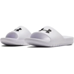 Under Armour Core PTH Sliders White / White / Black -Outdoor Clothing Store s7.3021286 100 pair
