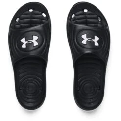 Under Armour Men's Locker IV Slides Black / White -Outdoor Clothing Store s7.3023758 001 toe