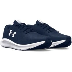 Under Armour Men's Charged Pursuit 3 Running Shoes Academy / White -Outdoor Clothing Store s7.3024878 401 pair