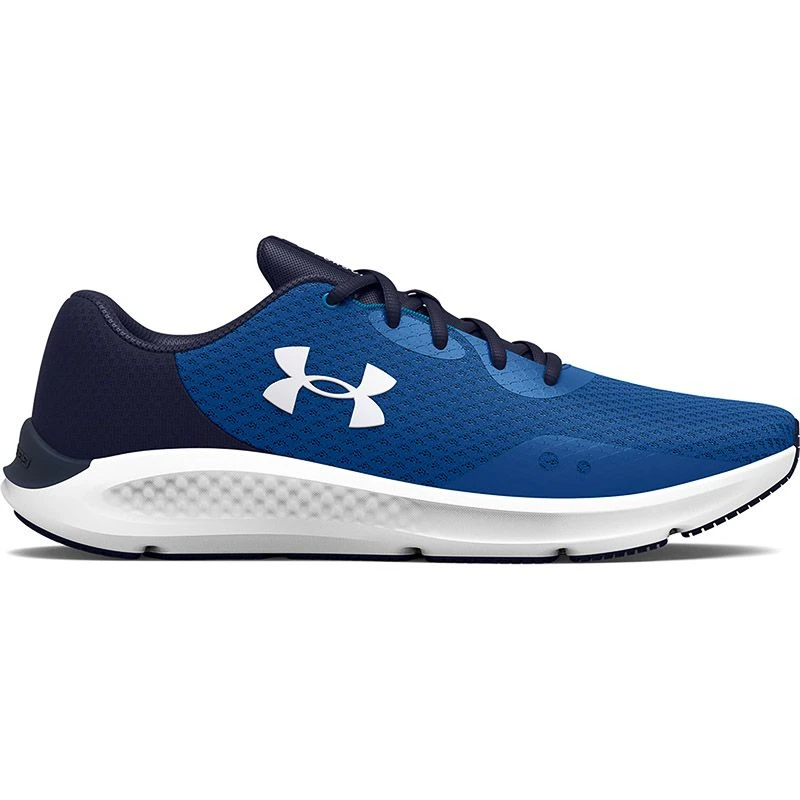 Under Armour Men's Charged Pursuit 3 Running Shoes Victory Blue / Midnight Navy / White 3 Under Armour Men's Charged Pursuit 3 Running Shoes Victory Blue / Midnight Navy / White