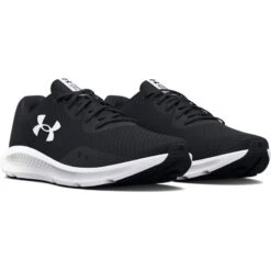 Under Armour Women's Charged Pursuit 3 Running Shoes Black / White -Outdoor Clothing Store s7.3024889 001 pair