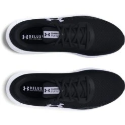 Under Armour Women's Charged Pursuit 3 Running Shoes Black / White -Outdoor Clothing Store s7.3024889 001 toe