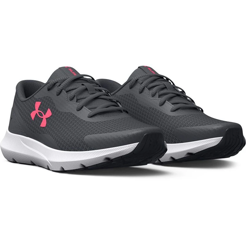 Under Armour Women's Surge 3 Running Shoes Pitch Grey / White / Cerise 5 Under Armour Women's Surge 3 Running Shoes Pitch Grey / White / Cerise - Image 3