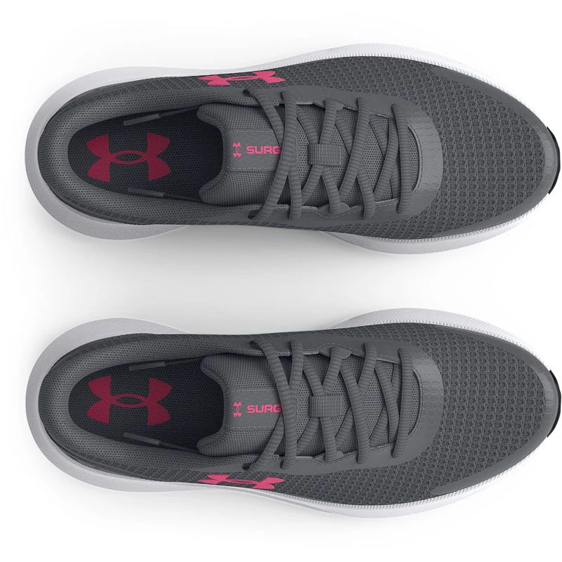 Under Armour Women's Surge 3 Running Shoes Pitch Grey / White / Cerise 7 Under Armour Women's Surge 3 Running Shoes Pitch Grey / White / Cerise - Image 5