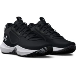 Under Armour Men's Lockdown 6 Basketball Shoes Black / White -Outdoor Clothing Store s7.3025616 001 pair