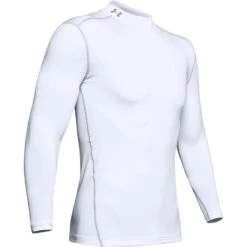 Under Armour Men's UA ColdGear® Armour Compression Mock Baselayer White / Steel -Outdoor Clothing Store s7.ps1265648 100 hf