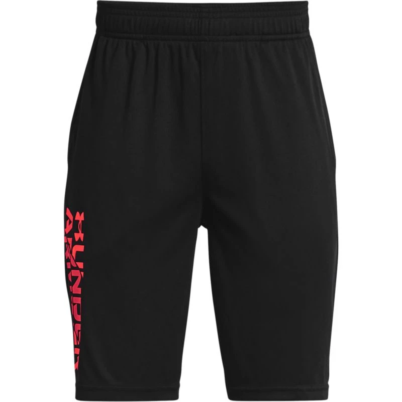 Under Armour Kids' UA Prototype 2.0 Wordmark Shorts Black / Beta 3 Under Armour Kids' UA Prototype 2.0 Wordmark Shorts Black / Beta