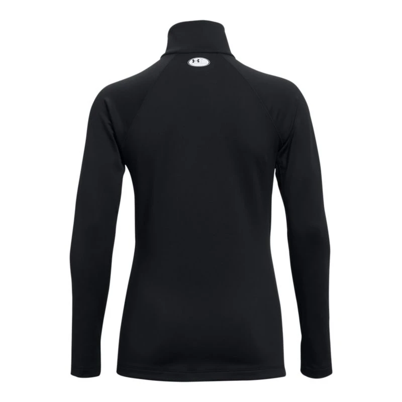 Under Armour Women's UA Authentics ColdGear® Quarter Zip Top Black / White 8 Under Armour Women's UA Authentics ColdGear® Quarter Zip Top Black / White - Image 6