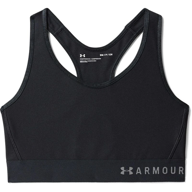 Under Armour Women's Armour Mid Bra Black / Metallic Silver 5 Under Armour Women's Armour Mid Bra Black / Metallic Silver - Image 3