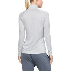 Under Armour Women's UA Tech™ Half Zip Twist Halo Grey / Metallic Silver -Outdoor Clothing Store s7.v5 1320128 014 bc