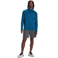 Under Armour Men's Tech™ ½ Zip Top Varsity Blue / Cosmic Blue / Blizzard -Outdoor Clothing Store s7.v5 1328495 426 fsf