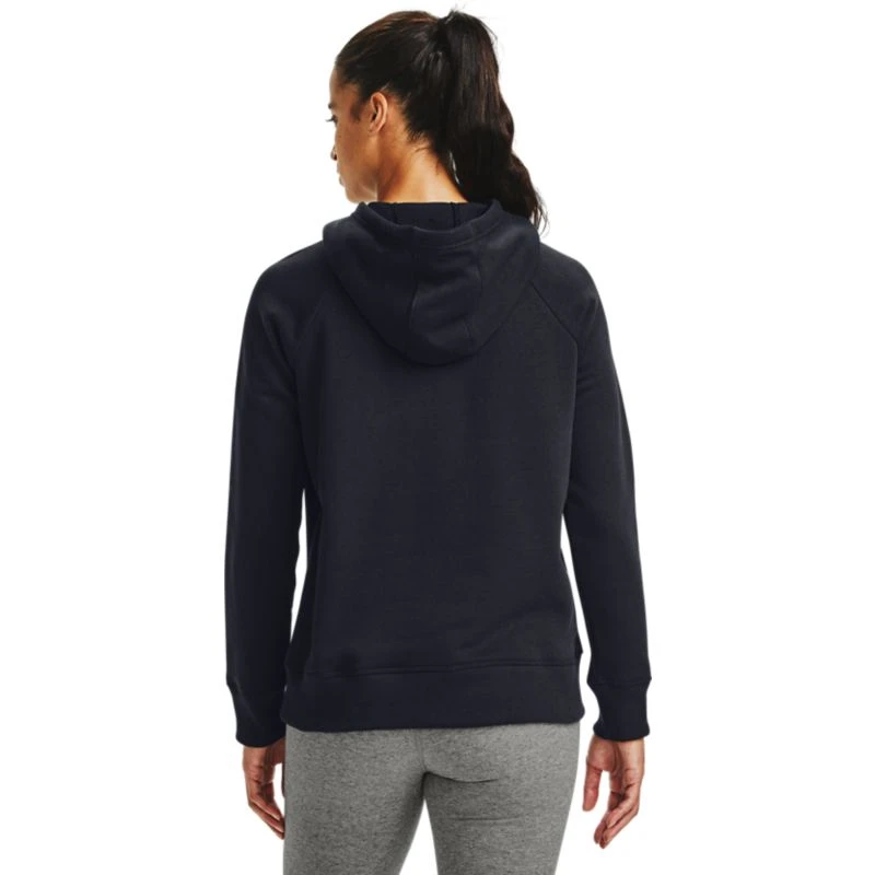 Under Armour Women's UA Rival Fleece HB Hoodie Black / White 4 Under Armour Women's UA Rival Fleece HB Hoodie Black / White - Image 2