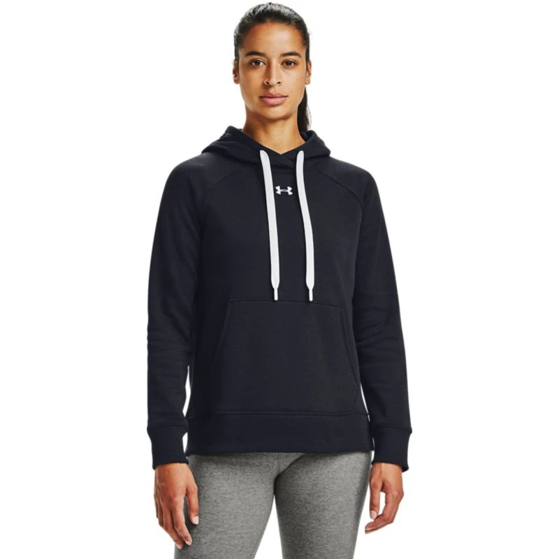 Under Armour Women's UA Rival Fleece HB Hoodie Black / White 3 Under Armour Women's UA Rival Fleece HB Hoodie Black / White