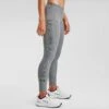 Under Armour Women's UA Favourite Wordmark Leggings Carbon Heather / Black -Outdoor Clothing Store s7.v5 1356403 090 sc main