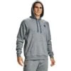 Under Armour Men's UA Rival Fleece Hoodie Pitch Grey Light Heather / Onyx White -Outdoor Clothing Store s7.v5 1357092 012 fc