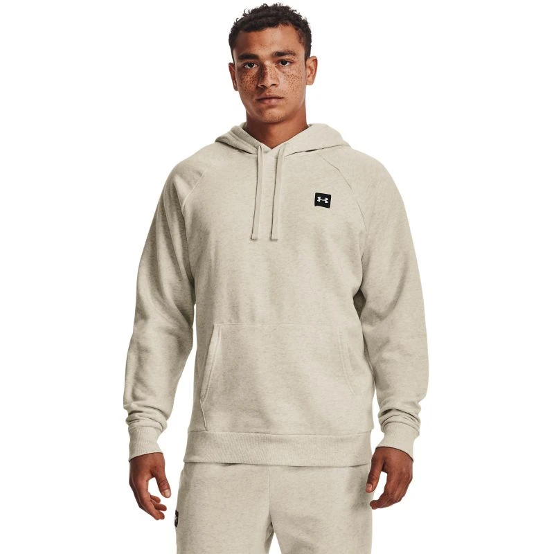 Under Armour Men's Rival Fleece Hoodie Stone / Onyx White 3 Under Armour Men's Rival Fleece Hoodie Stone / Onyx White