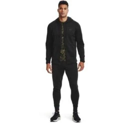 Under Armour Men's Armour Fleece® Full Zip Hoodie Black -Outdoor Clothing Store s7.v5 1357110 001 fsf