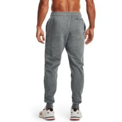 Under Armour Men's Rival Fleece Joggers Pitch Gray Light Heather / Onyx White -Outdoor Clothing Store s7.v5 1357128 012 bc