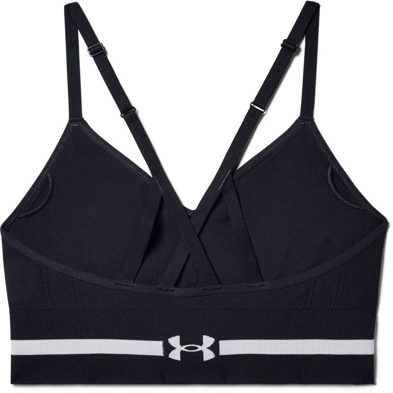 Under Armour Women's UA Seamless Sports Bra Black / Halo Gray 6 Under Armour Women's UA Seamless Sports Bra Black / Halo Gray - Image 4