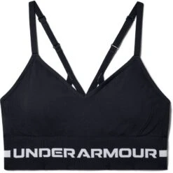 Under Armour Women's UA Seamless Sports Bra Black / Halo Gray 8 Under Armour Women's UA Seamless Sports Bra Black / Halo Gray -Outdoor Clothing Store s7.v5 1357719 001 ldf sl