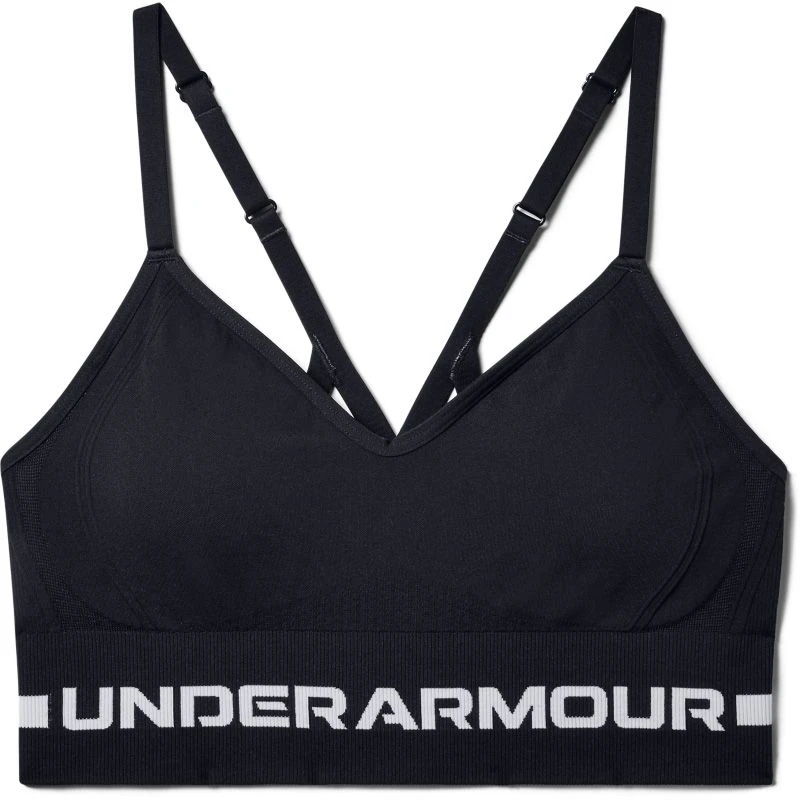 Under Armour Women's UA Seamless Sports Bra Black / Halo Gray 5 Under Armour Women's UA Seamless Sports Bra Black / Halo Gray - Image 3