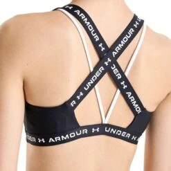 Under Armour Women's Cross Back Low Sports Bra Black / White -Outdoor Clothing Store s7.v5 1361033 001 bcadd kr