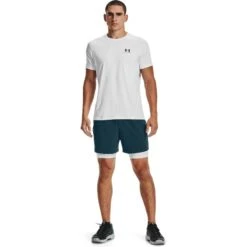 Under Armour Men's HeatGear® Armour Compression Shorts White / Black -Outdoor Clothing Store s7.v5 1361596 100 fsf