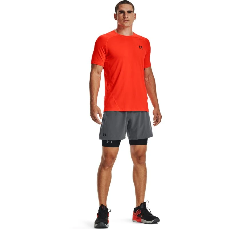 Under Armour Men's HeatGear® Armour Fitted T-Shirt Phoenix Fire / Black 5 Under Armour Men's HeatGear® Armour Fitted T-Shirt Phoenix Fire / Black - Image 3