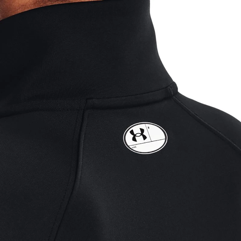 Under Armour Women's UA Authentics ColdGear® Quarter Zip Top Black / White 6 Under Armour Women's UA Authentics ColdGear® Quarter Zip Top Black / White - Image 4