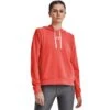 Under Armour Women's Rival Terry Hoodie Vermillion / White