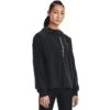 Under Armour Women's Woven Full Zip Jacket Black / Black / White -Outdoor Clothing Store s7.v5 1369889 002 fc