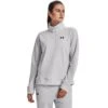 Under Armour Women's Quarter Zip Top Halo Gray Light Heather / Black -Outdoor Clothing Store s7.v5 1373058 014 fc