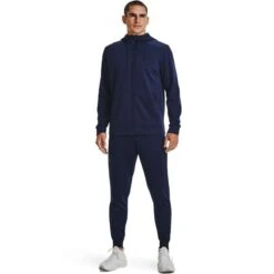 Under Armour Men's Fleece® Full-Zip Hoodie Midnight Navy / Black -Outdoor Clothing Store s7.v5 1373357 410 fsf