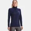 Under Armour Women's Tech™ Half Zip Twist Midnight Navy / Cadet / Metallic Silver -Outdoor Clothing Store v5 1320128 410 fc