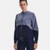 Under Armour Women's Women's Woven Full Zip Jacket Aurora Purple / Midnight Navy / Midnight Navy -Outdoor Clothing Store v5 1369889 767 fc